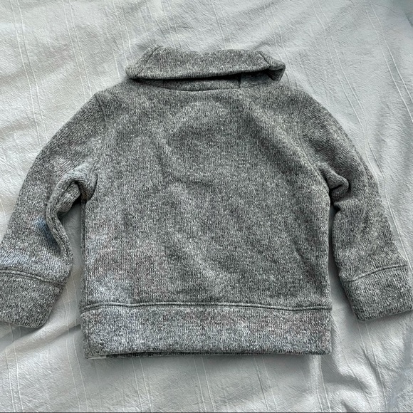 NWT Baby Gap Grey Shawl Neck Fleece Sweater 12-18 months - Picture 5 of 5